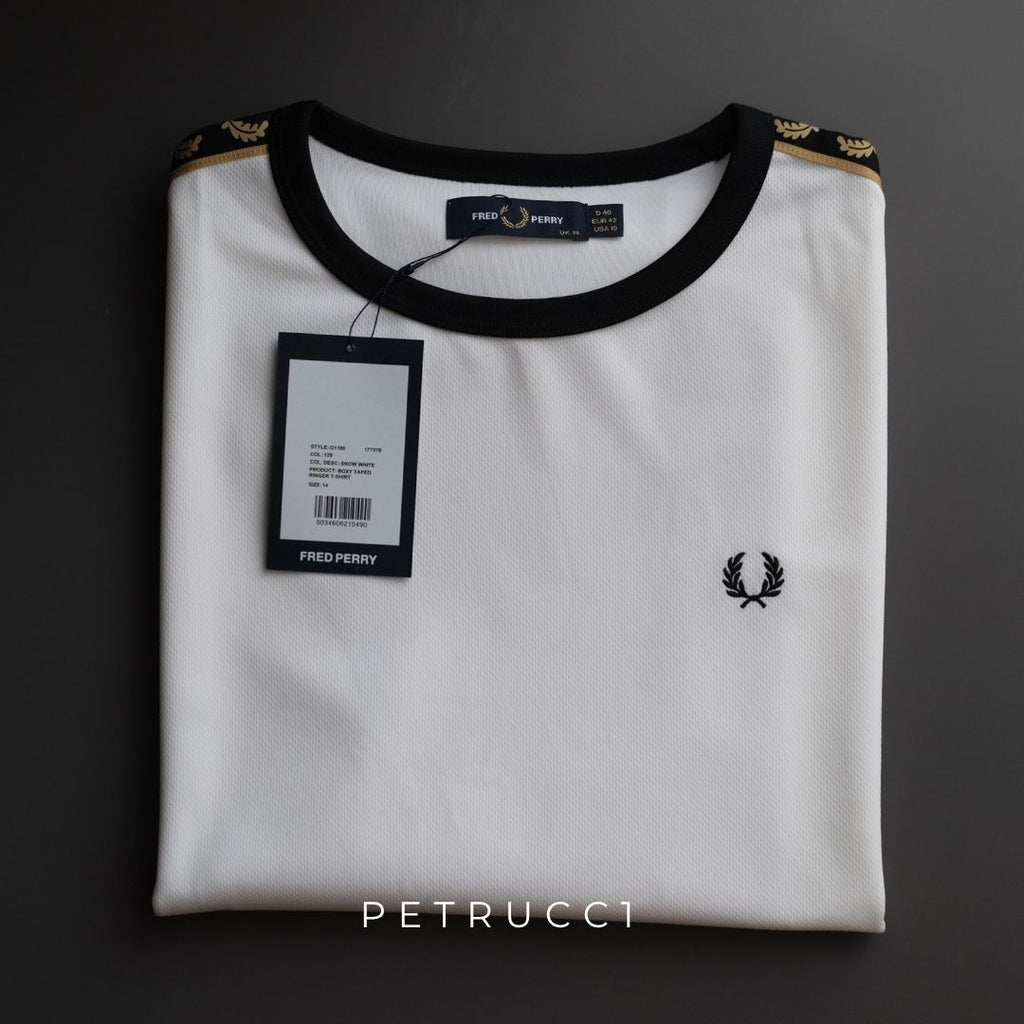 Fred Perry Womens Boxy Taped Ringer Jersey T Shirt G1100/129