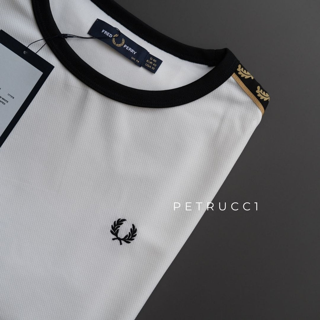Fred Perry Womens Boxy Taped Ringer Jersey T Shirt G1100/129