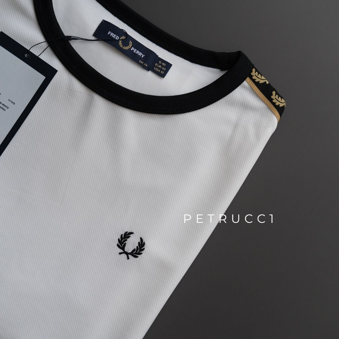 Fred Perry Womens Boxy Taped Ringer Jersey T Shirt G1100/129