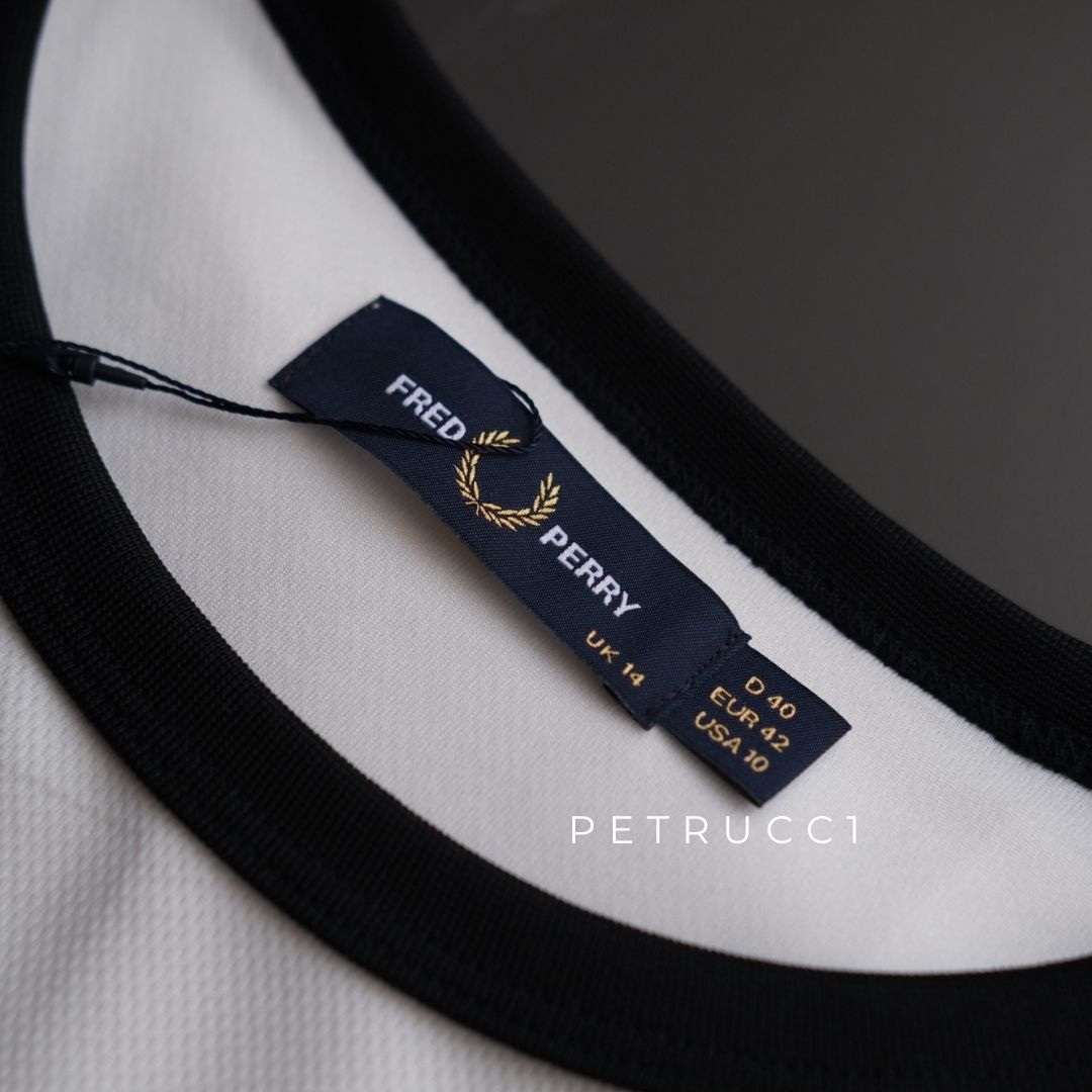 Fred Perry Womens Boxy Taped Ringer Jersey T Shirt G1100/129