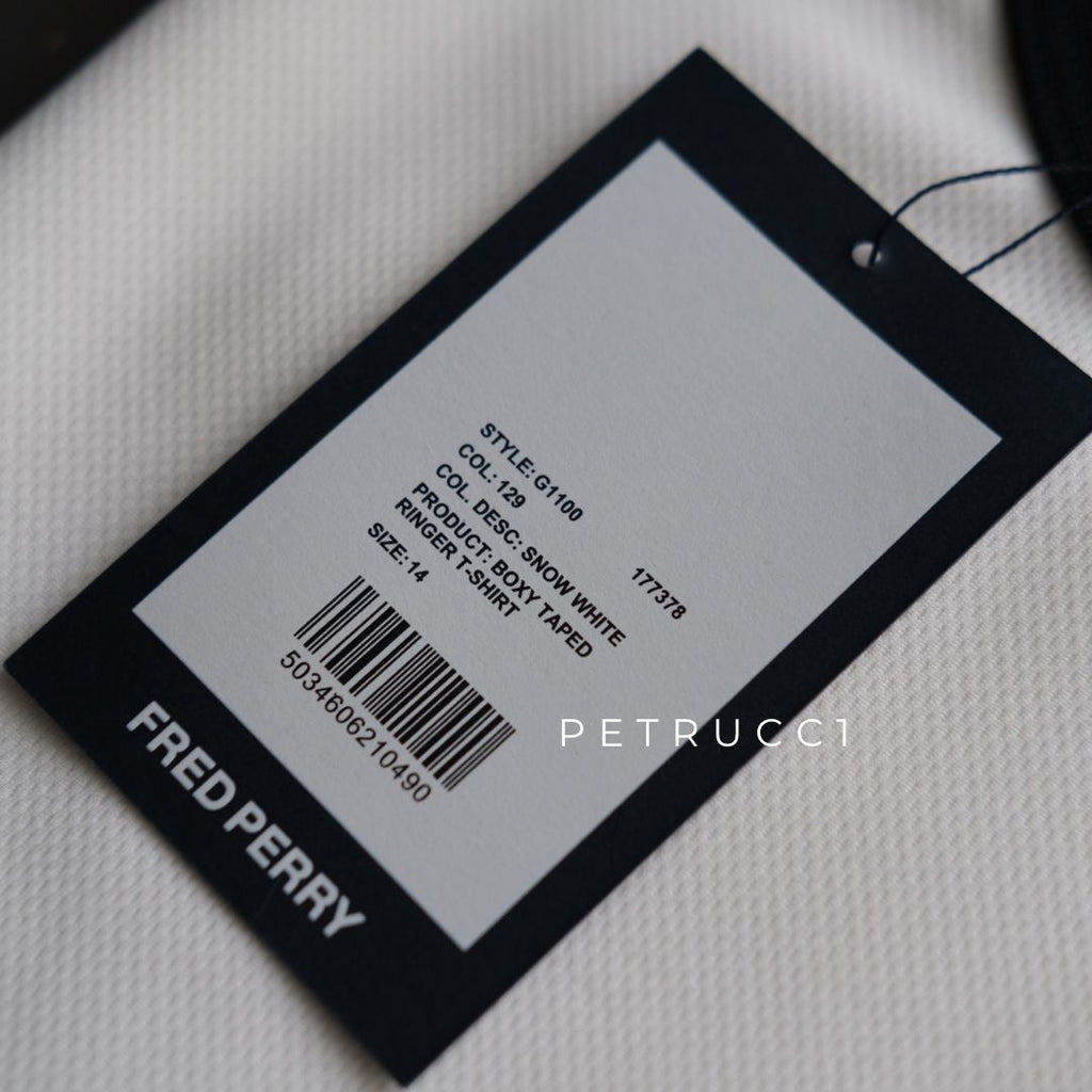 Fred Perry Womens Boxy Taped Ringer Jersey T Shirt G1100/129