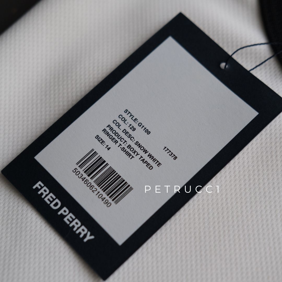 Fred Perry Womens Boxy Taped Ringer Jersey T Shirt G1100/129