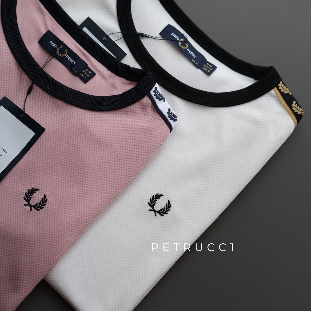 Fred Perry Womens Boxy Taped Ringer Jersey T Shirt G1100/129