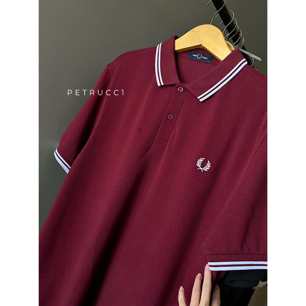 Fred Perry Original Polo Shirt Cowo Original Kaos Pria Lengan Pendek Short M3600/122