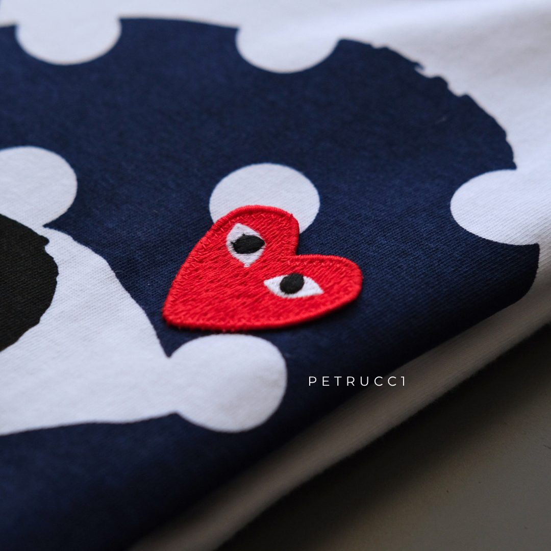 CDG COMME des GARCONS PLAY TEE T SHIRT kaos cowo pria man ORIGINAL