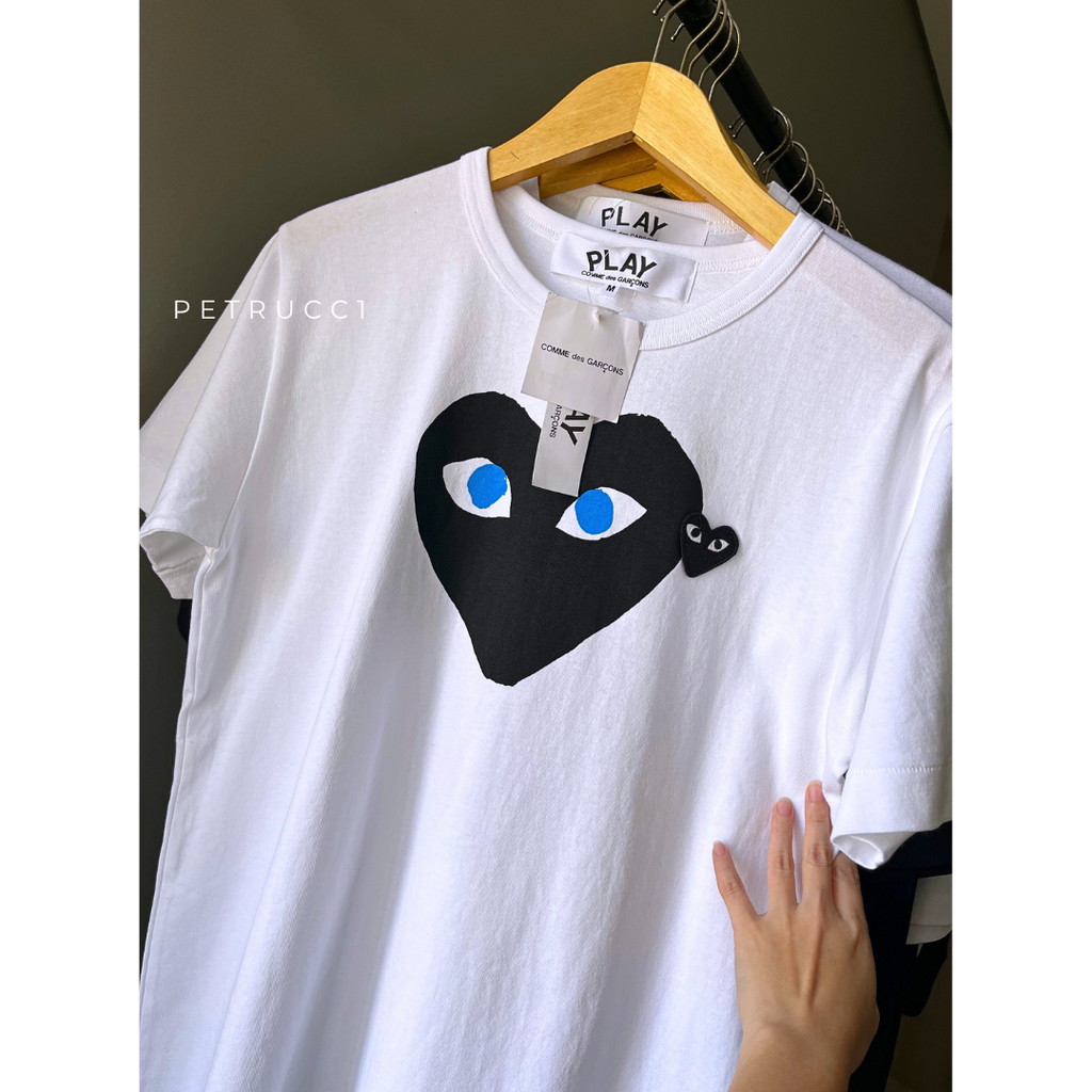 PLAY CDG COMME des GARCONS TEE T SHIRT kaos cowo pria man ORIGINAL