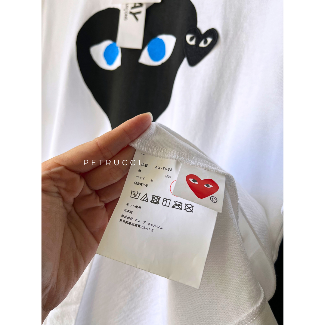 PLAY CDG COMME des GARCONS TEE T SHIRT kaos cowo pria man ORIGINAL