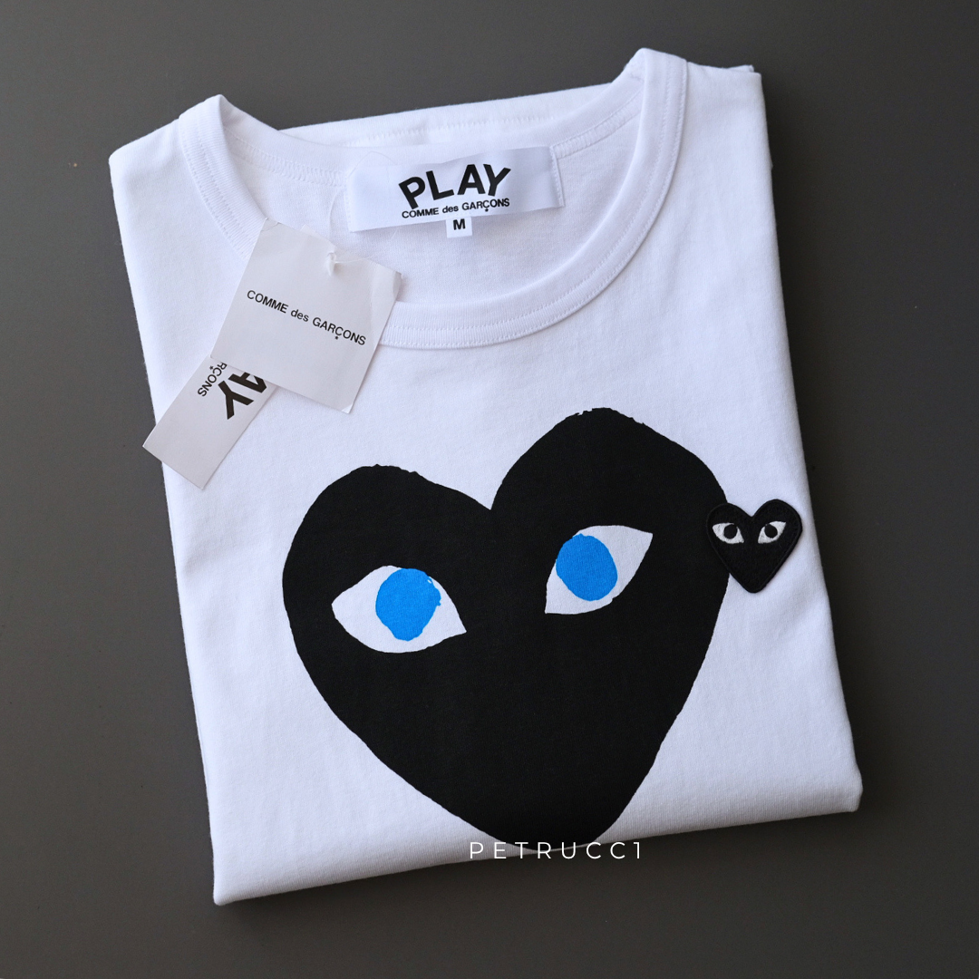PLAY CDG COMME des GARCONS TEE T SHIRT kaos cowo pria man ORIGINAL