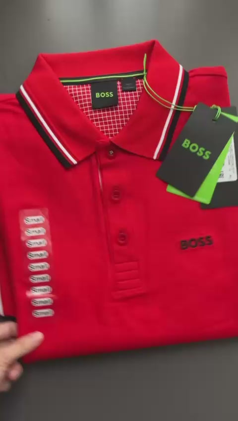 BOSS Polo shirt in cotton-blend piqué with S.Café  PADDY PRO 50249000