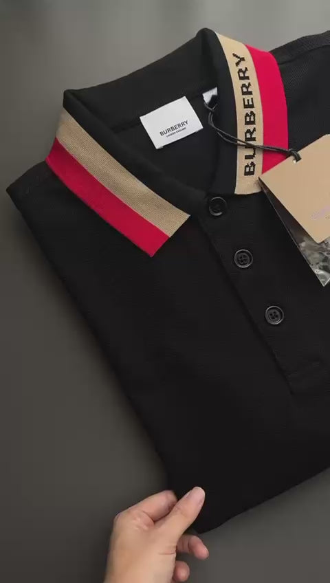 BURBERRY Edney Contrasting Collar Polo Shirt 8039265