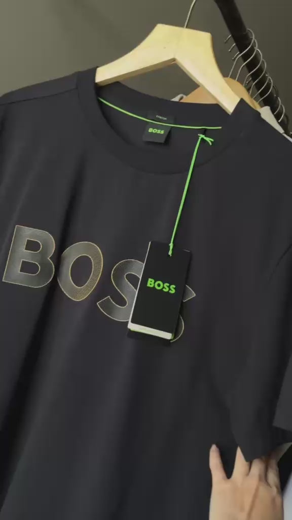 BOSS Stretch-cotton T-shirt with large logo Tee TL Logo 50535170