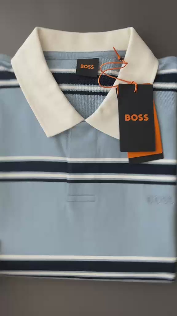 BOSS Polo Shirt Kaos cotton Cowo Pria 50574239