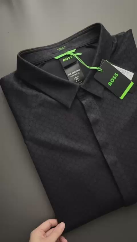 BOSS Knitted Cotton Piqué Shirt 50540196