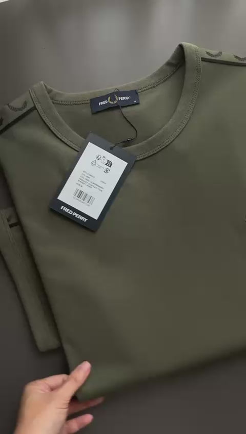 Fred Perry Contrast Tape Ringer T-Shirt Kaos M4613/W49
