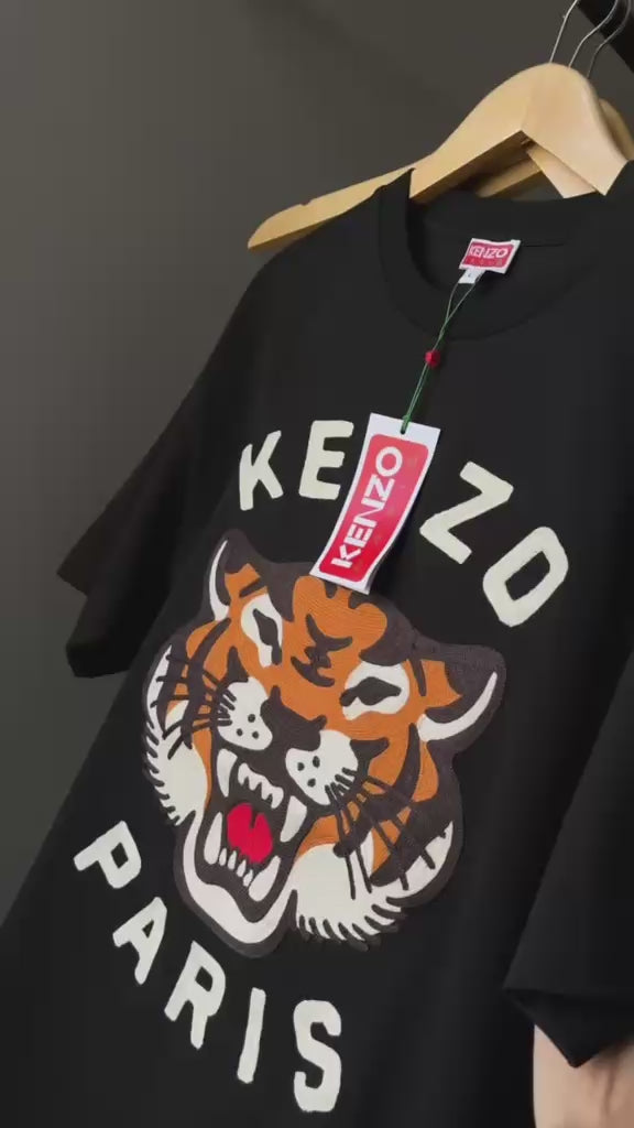 Kenzo Embroidered Lucky Tiger Cotton T-Shirt 68TS008