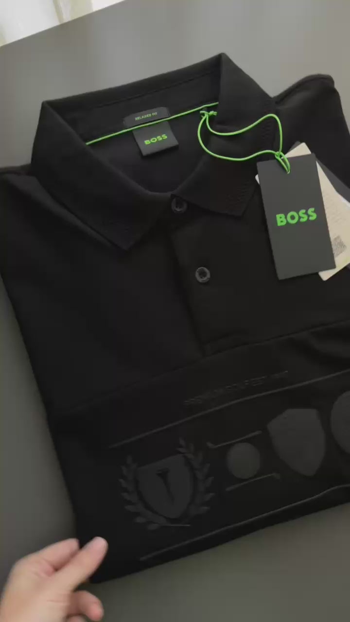 BOSS Relaxed-fit polo shirt in cotton with golf artwork Percy Heritage 50538111