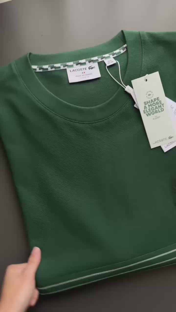 LACOSTE Embroidered Badge Pique T Shirt TH0025