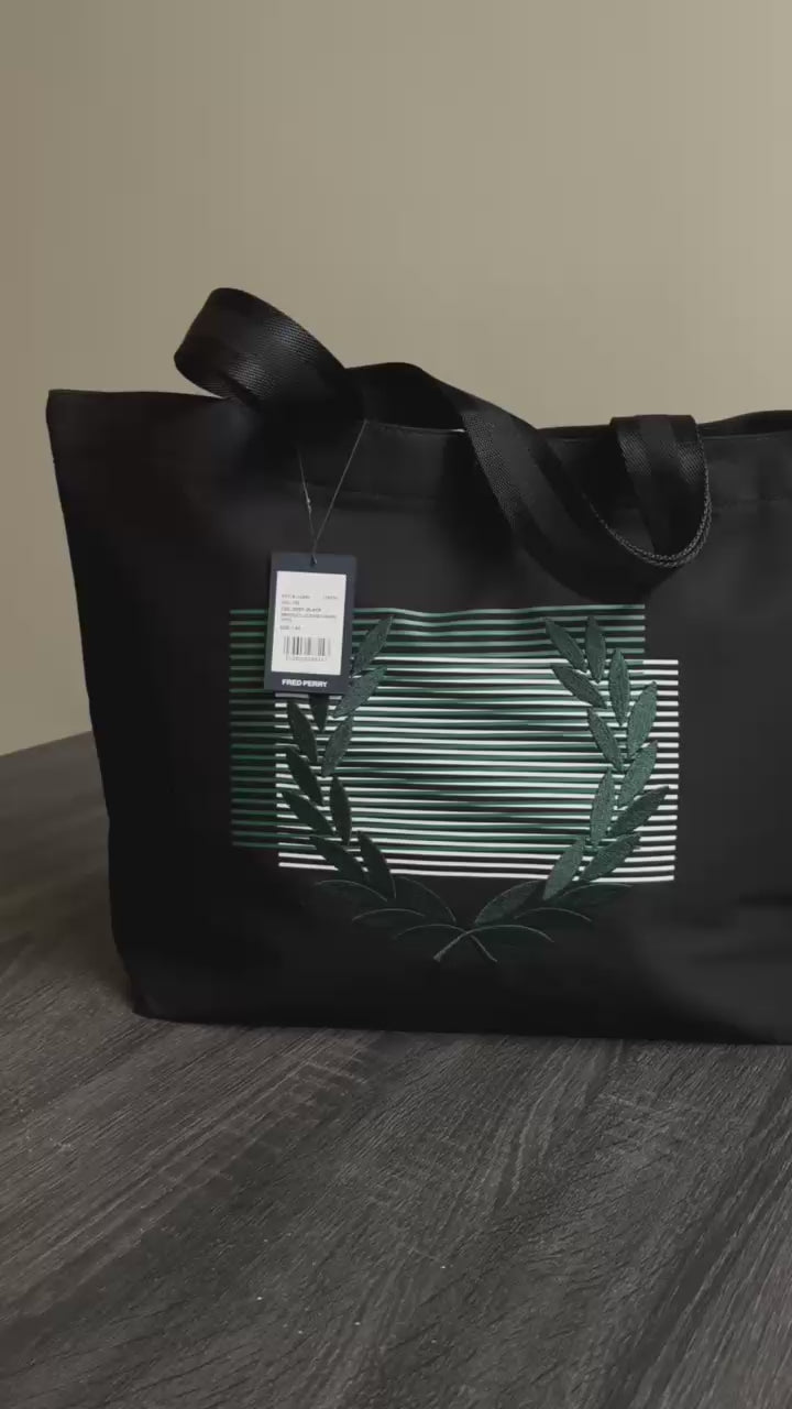 Fred Perry Glitch Graphic Tote Bag L3242