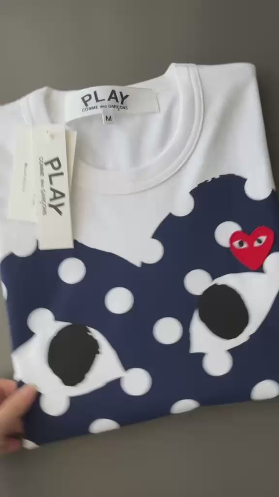 CDG COMME des GARCONS PLAY TEE T SHIRT kaos cowo pria man ORIGINAL