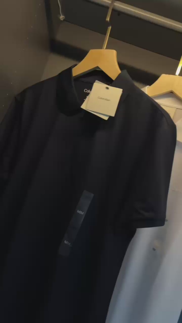CALVIN KLEIN Tech Pique Zip Polo Shirt