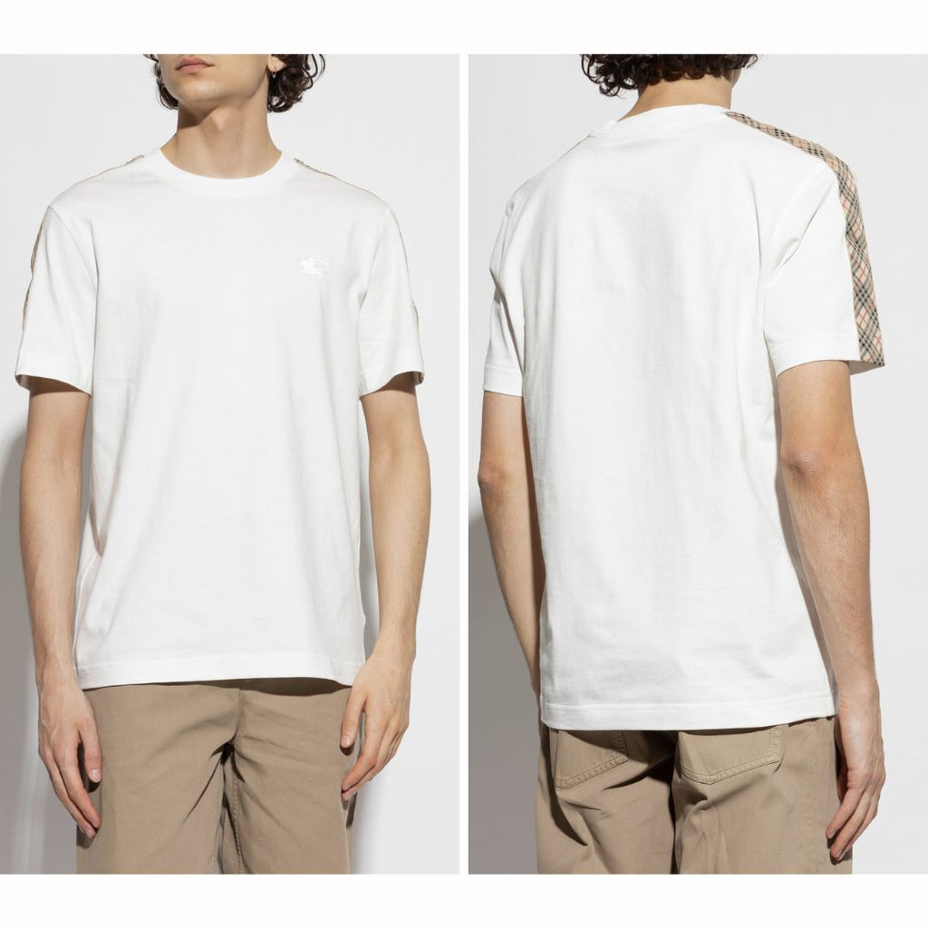 BURBERRY Check Patterned Stripe T shirt 8106246