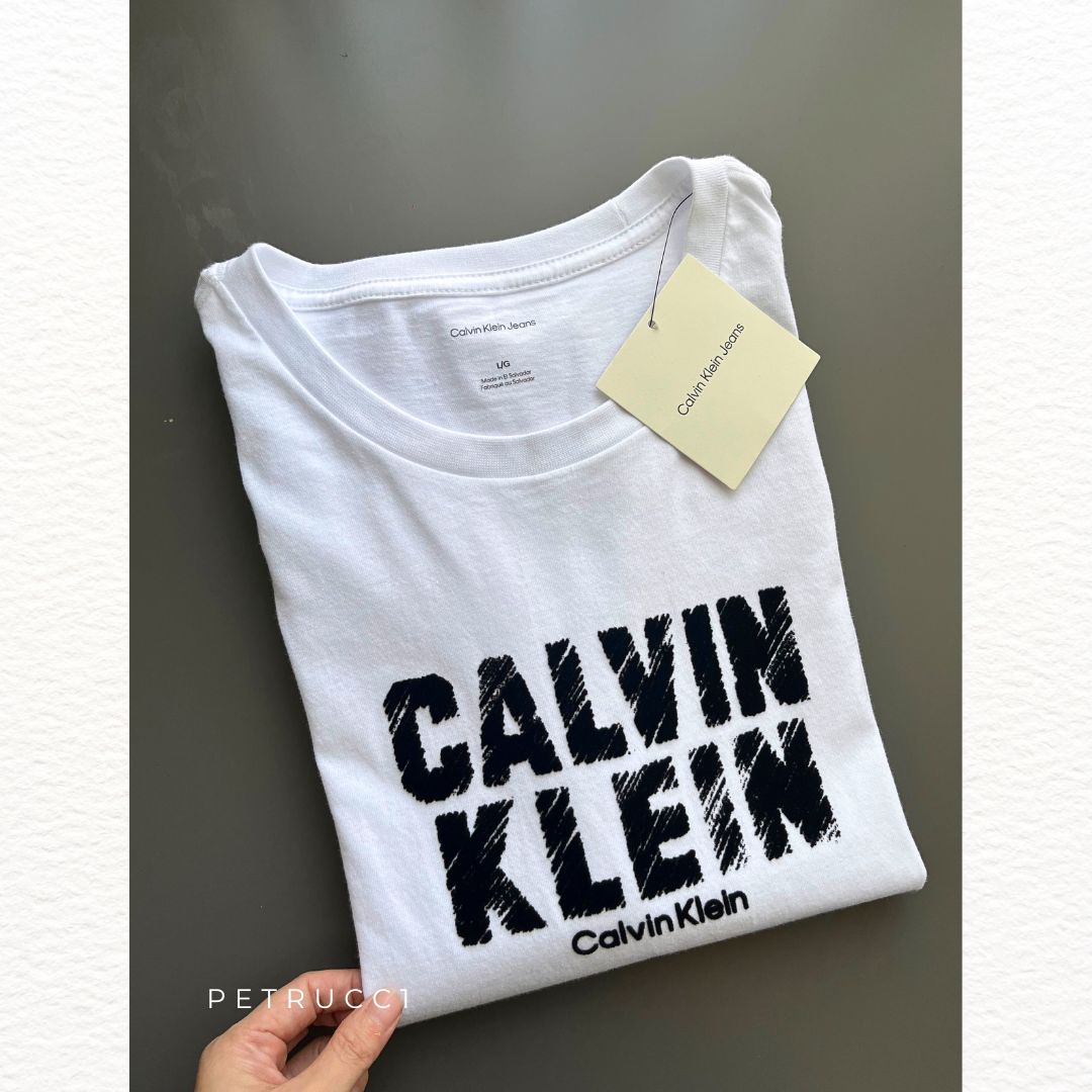 Calvin Klein Velvet Logo T shirt