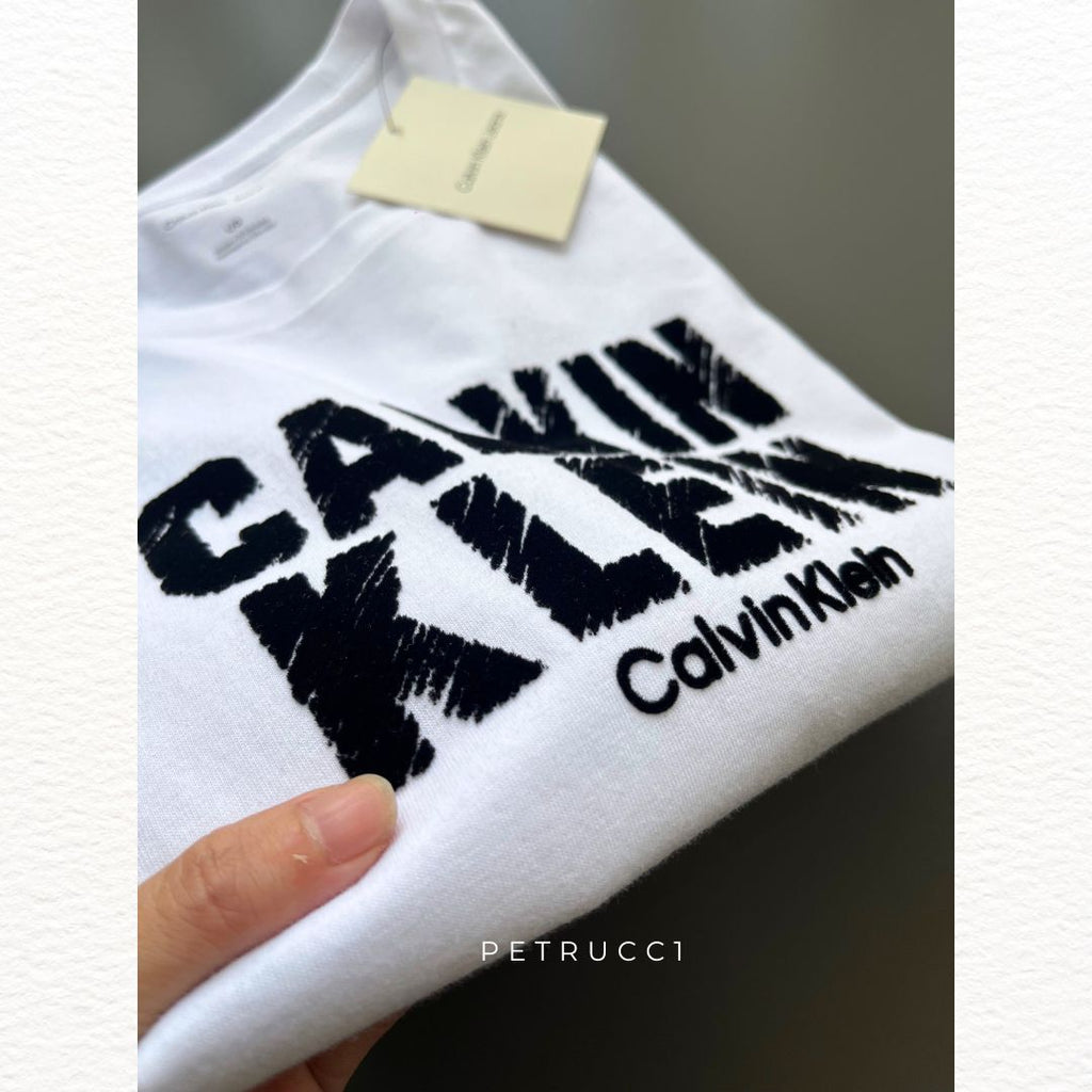 Calvin Klein Velvet Logo T shirt