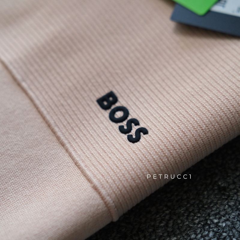 BOSS Zip neck sweater peach 50563378