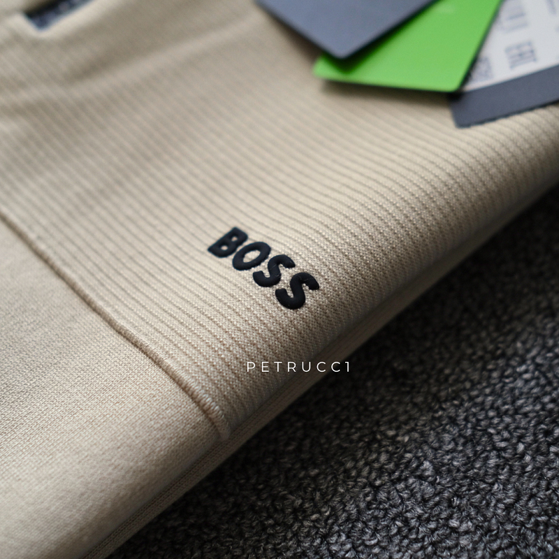 BOSS Zip neck sweater with graphic pattern 50563378