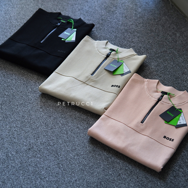 BOSS Zip neck sweater 50563378