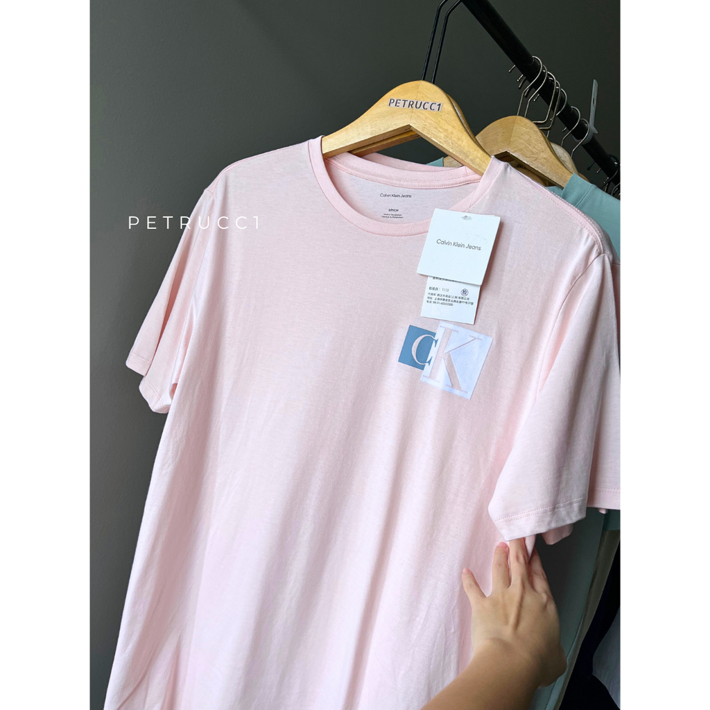 CALVIN KLEIN Contrast Box Logo Graphic Classic T Shirt  4RB858G-2NT