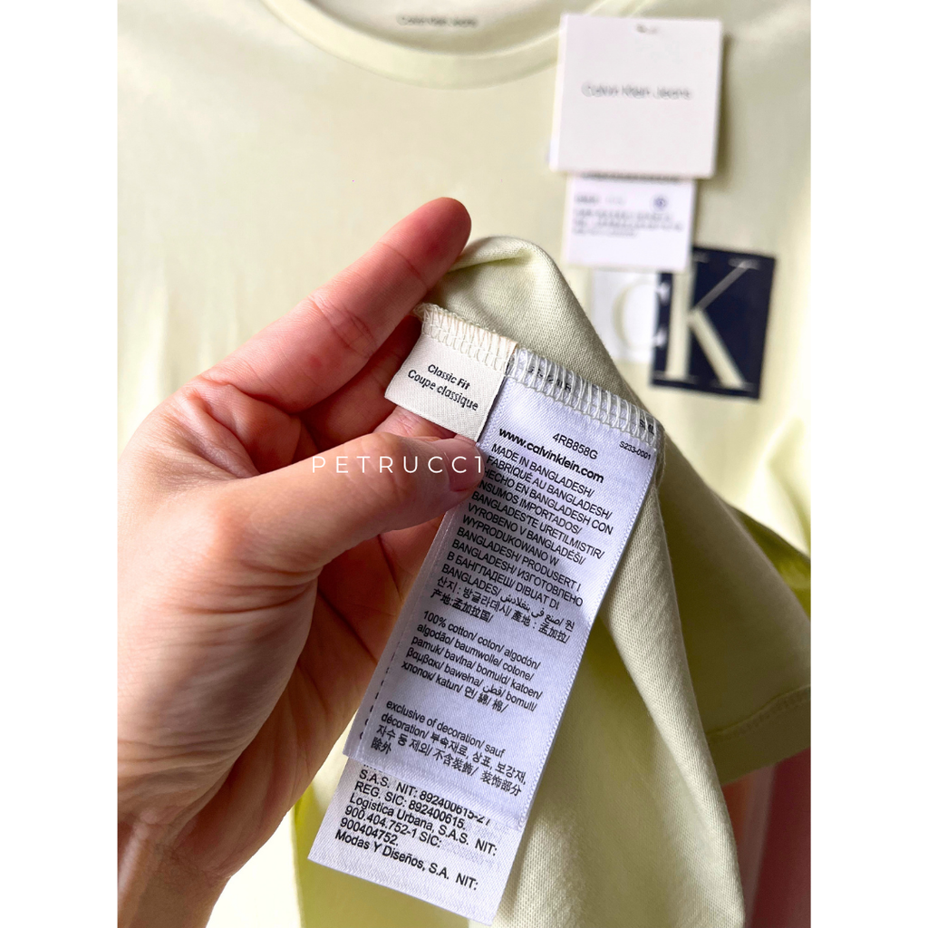 CALVIN KLEIN Contrast Box Logo Graphic Classic T Shirt  4RB858G