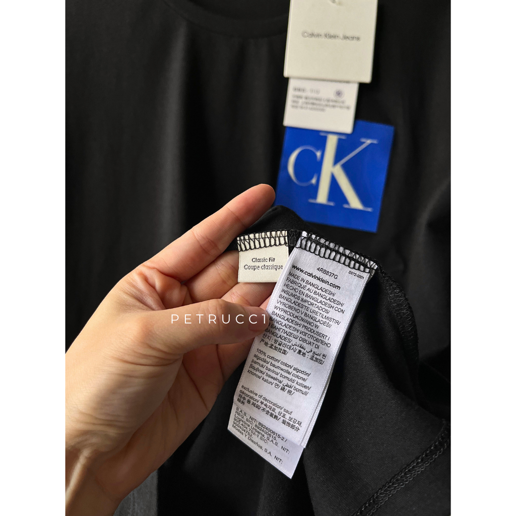 CALVIN KLEIN Monogram Logo Box Graphic Classic T Shirt  4RB837G