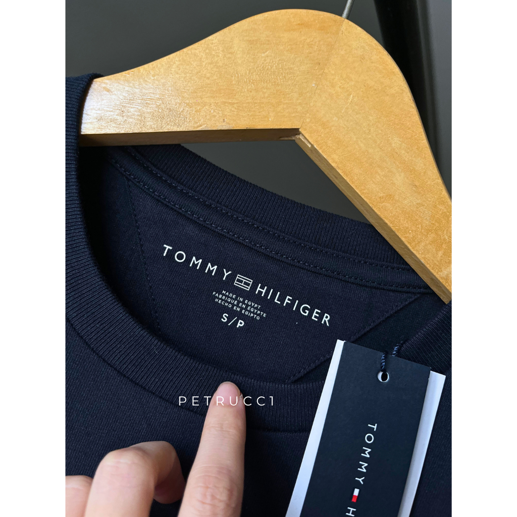 TOMMY HILFIGER Embroidered Flag Stripe Logo T Shirt  7849807R