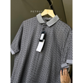 EMPORIO ARMANI EA7 All-over Jacquard Lettering Jersey Polo Shirt 6D1F79