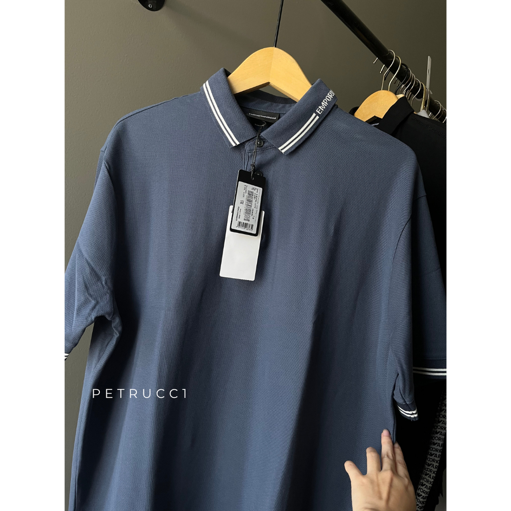 EMPORIO ARMANI EA7 Stripe Collar Polo Shirt  6D1F95