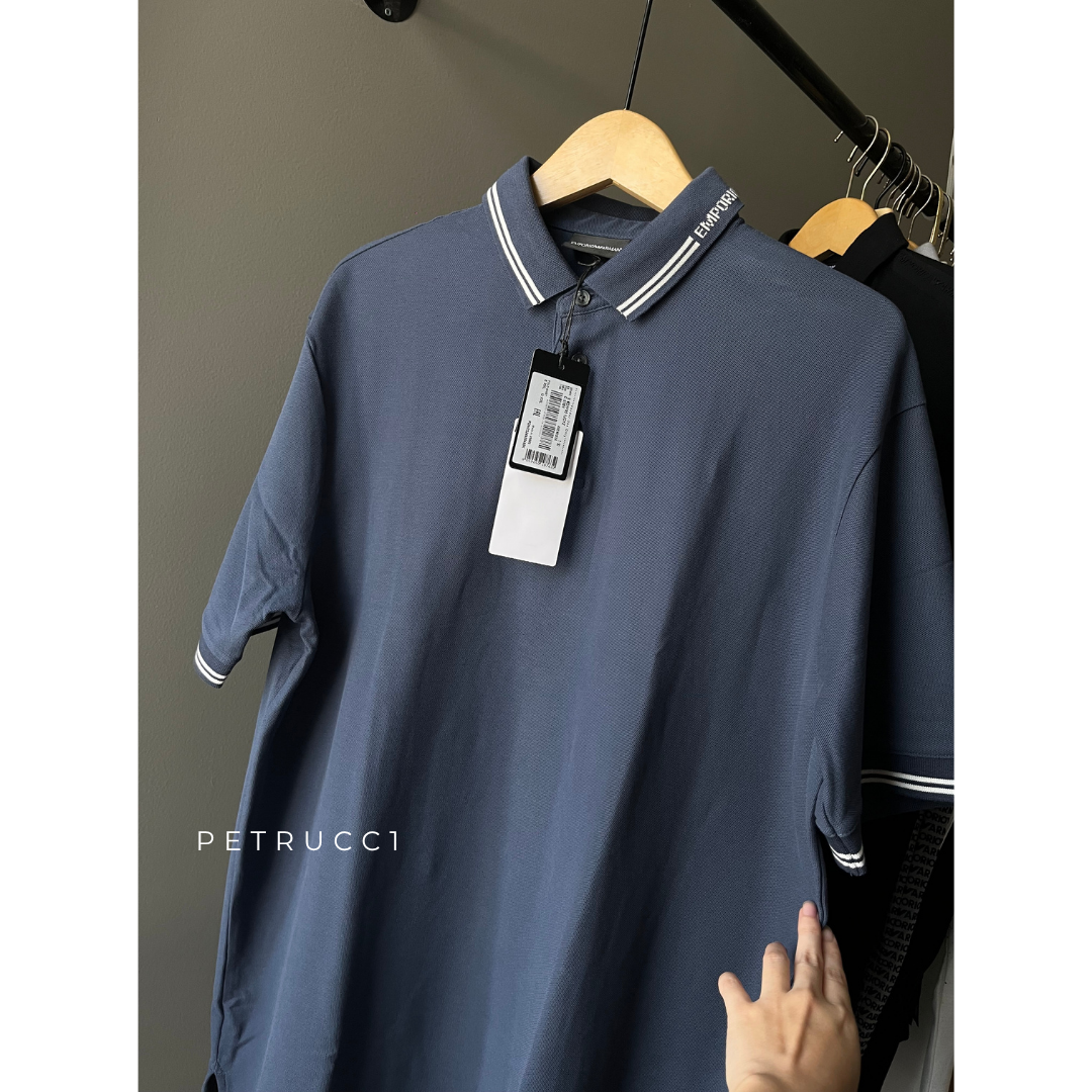 EMPORIO ARMANI EA7 Stripe Collar Polo Shirt  6D1F95